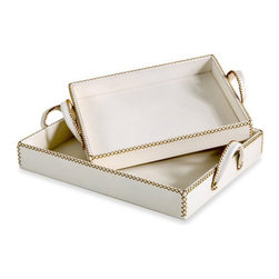 Interlude Greer Leather Trays - SKU: 988044 - Major Kitchen Appliance Parts And Accessories