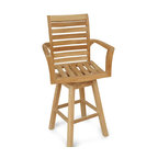 The St. Moritz, Grade A Teak, Swivel Counter Chair, Counter 5" Lower Then Bar