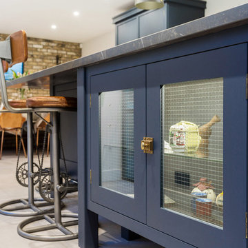 A Glamorous, Industrial Style Shaker Kitchen by Burlanes