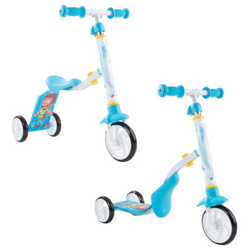 2-in-1 Convertible Scooter for Toddlers, Children Adjustable Sit, Stand