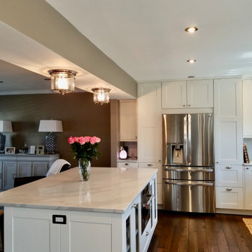 Kitchen remodeling with Ikea cabinets and Calacatta contertops