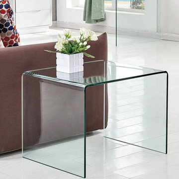 Modern Glass and Lucite Side End Tables