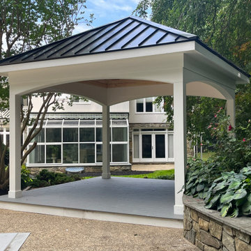 Pool Side Cabana - 15 ft x 15 ft with Metal Standing Seam Roof in Potomac MD