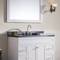 49 inch Transitional Single Sink Bathroom Vanity Black Granite Top - Bathroom Vanities And Sink Consoles