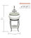 32" Tall Outdoor Antique Metal Sink Water Fountain and Stand, White