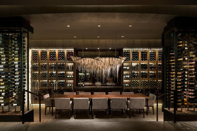 Photo of a contemporary wine cellar in Richmond.