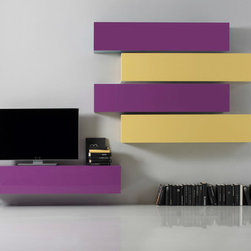 Modern Wall Unit TV Media Entertainment Center Combi 5 - $1,195.00 - Products