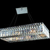 Allegri 11707 Quantum Baguette 8 Light Chandelier - Chrome with Clear Crystals