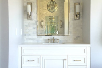 Example of a mid-sized transitional bathroom design in San Francisco
