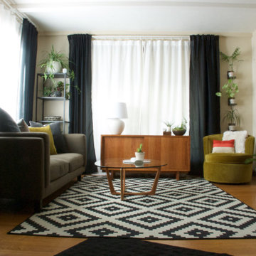 California Mid-Century Bungalow Living Room