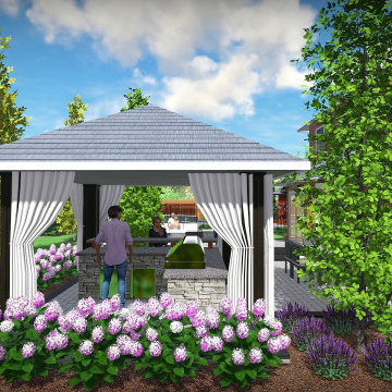 Vaughan Backyard Outdoor Kitchen Pavillion