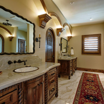 Custom vanities and arches with night light