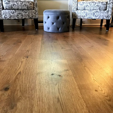 BLUE POINT: 8" COUNTRY GRADE WHITE OAK INSTALLED/FINISH GOLDEN OAK + TRAFFIC HD