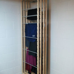 DryAway in a Basement Laundry Room - Drying Racks