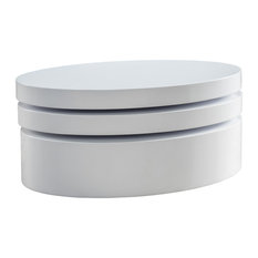 50 Most Por Oval Coffee Tables For 2018 Houzz Gdfstudio Kendall Oval Mod Swivel Coffee Table Tables