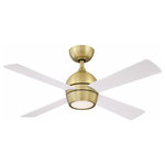 Fanimation Fans - Fanimation Fans FP7644BS Kwad - 44" Ceiling Fan with Light Kit - Fanimation continues to elevate the style you've cKwad 44" Ceiling Fan Brushed Satin Brass  *UL Approved: YES Energy Star Qualified: n/a ADA Certified: n/a  *Number of Lights: Lamp: 1-*Wattage:18w LED Module bulb(s) *Bulb Included:Yes *Bulb Type:LED Module *Finish Type:Brushed Satin Brass