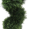Vickerman 6' Artificial Potted Green Cedar Spiral Tree