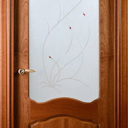 Prefinished Interior Single Door African Sapele Veneer Frosted glass - Interior Doors