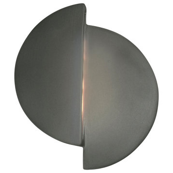 Ambiance Offset Circle LED Wall Sconce, Pewter Green