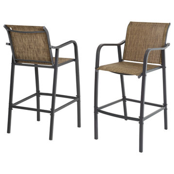 Set of 2 Outdoor bar stoolst Patio Bar Chair,patio furniture set, Earth