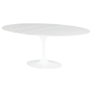 Echo White Stone Dining Table, HGEM851