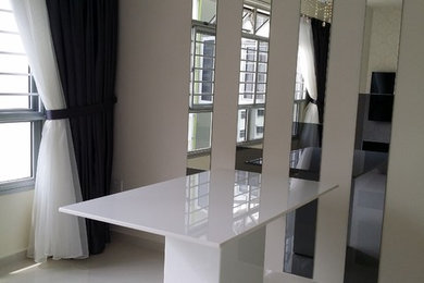 Crystal White Marble Dining Table