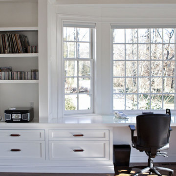 Contemporary Country Kitchen, Dining Room, and Library