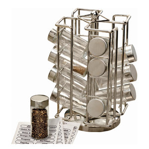 Countertop Spice Rack Stainless Steel Contemporary Spice Jars And Spice Racks By Organize It