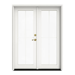 59.5 in. x 79.5 in. W-2500 Brilliant White Left-Hand Inswing French Wood Patio D - Interior Doors
