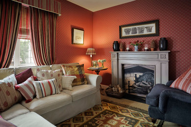 Design ideas for a classic living room in Cardiff.