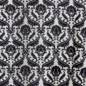 Black Love Burnout Velvet on Fancy Fabric By the Yard Curtain Upholstery Fabric