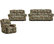 Camo 3-Piece Living Set Sofa, Loveseat, Recliner