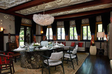 Inspiration for a contemporary dining room remodel in Los Angeles