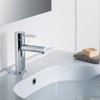 Blossom Brass Round Single Handle Bathroom Vanity Sink faucet, Chrome W/ Pop-Up
