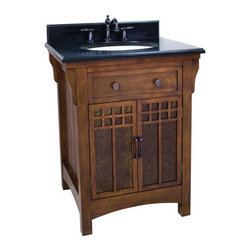 Lyn Designs Wescott Wright Vanity With Mica Glass - Console et Meuble sous Lavabo