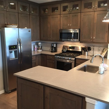Refaced Original Oak Painted Kitchen
