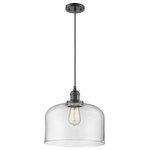 Innovations Lighting - Large Bell 1-Light LED Pendant, Oil Rubbed Bronze, Glass: Clear - One of our largest and original collections, the Franklin Restoration is made up of a vast selection of heavy metal finishes and a large array of metal and glass shades that bring a touch of industrial into your home.