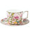 Floral Cup and Saucer Set, Pink
