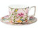 Floral Cup and Saucer Set, Pink