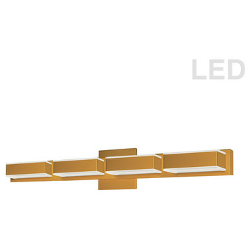 DAINOLITE VLD-215-4W-GLD 20W LED Wall Vanity, Aged Brass Finish