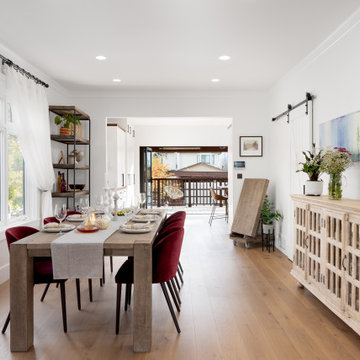 Renovation Achieved: A Stunning Kitchen and Dining Space with Folding Window Doo