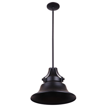 Union 1 Light Small Pendant in Midnight with Metal Shade