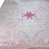 Pashmina Bedspreads Indian Bedding Blanket Pink Blue Paisley Reversible Throw