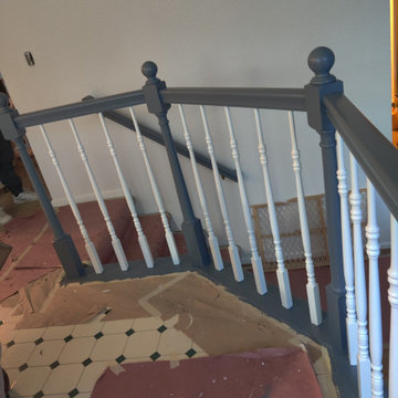 Freshly Painted Stair Rails