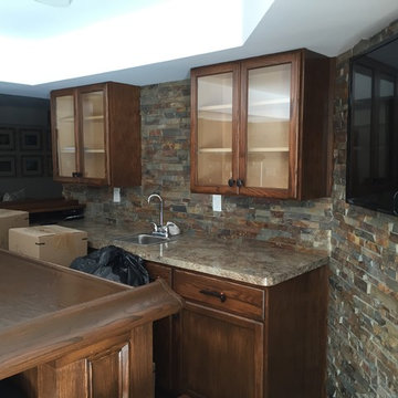 Brooks Family Home Basement Bar in Progress
