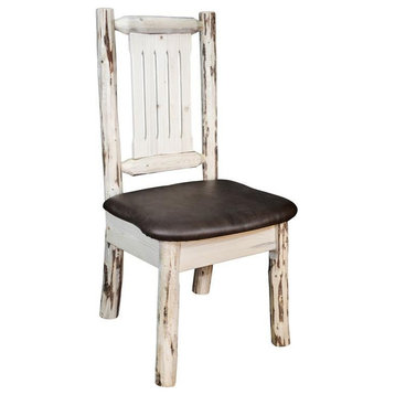 Montana Woodworks Handcrafted Transitional Wood Side Chair in Natural