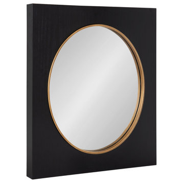 Ringstead Square Accent Mirror, Black 23x23
