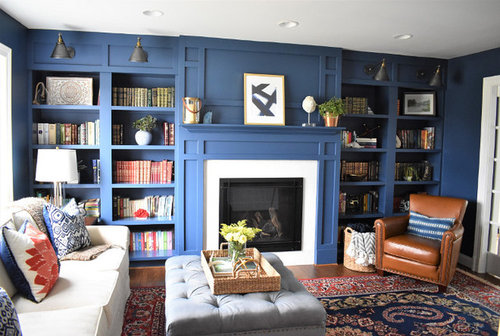 Good Ceiling Color For Low Light Den And Van Deusen Blue Walls