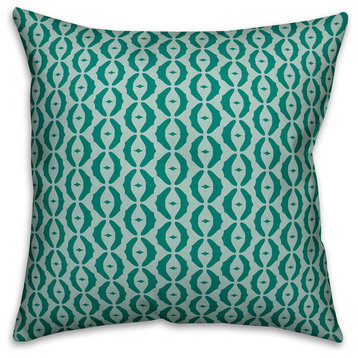 Oval Pattern, Blue Throw Pillow, 16"x16"