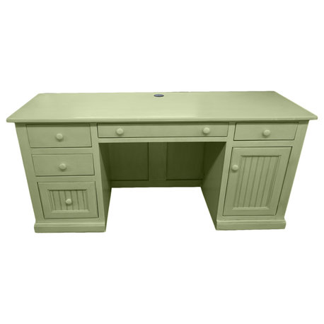 Coastal Executive Desk with CPU Storage, Summer Sage